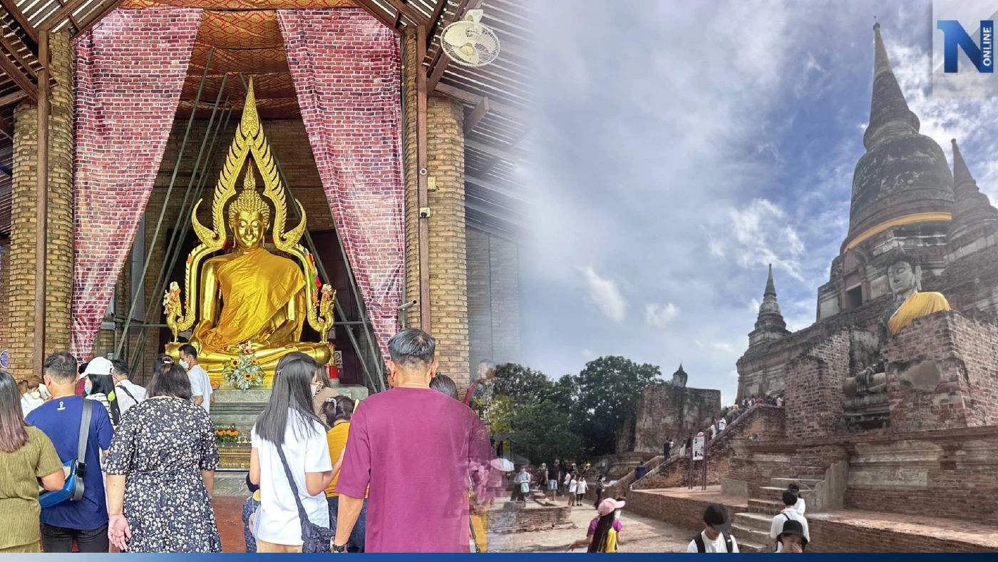 อยุธยาคึกคัก นทท.เดินทางมาไหว้พระทำบุญ ช่วงวันหยุดยาว