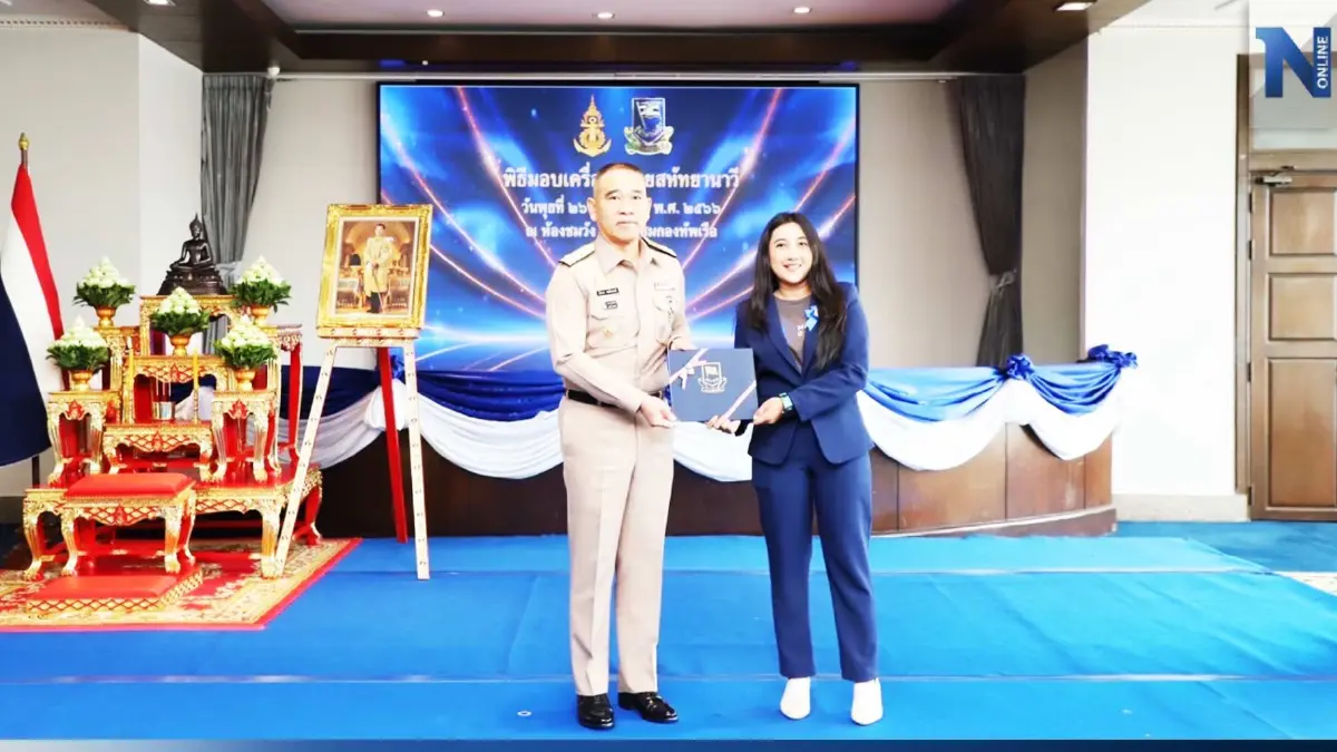 กองทัพเรือมอบเครื่องหมาย "สหัทยานาวี" เชิดชูเกียรติ ผู้สื่อข่าวเนชั่นทีวี