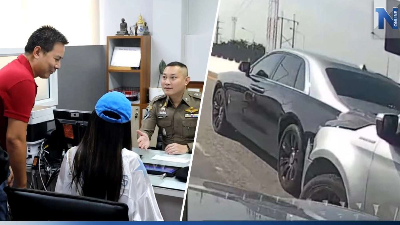 สาวจีน-พร้อมทนายเจ้าของรถโรลส์-รอยซ์ แจ้งความเอาผิดกระบะชนท้าย