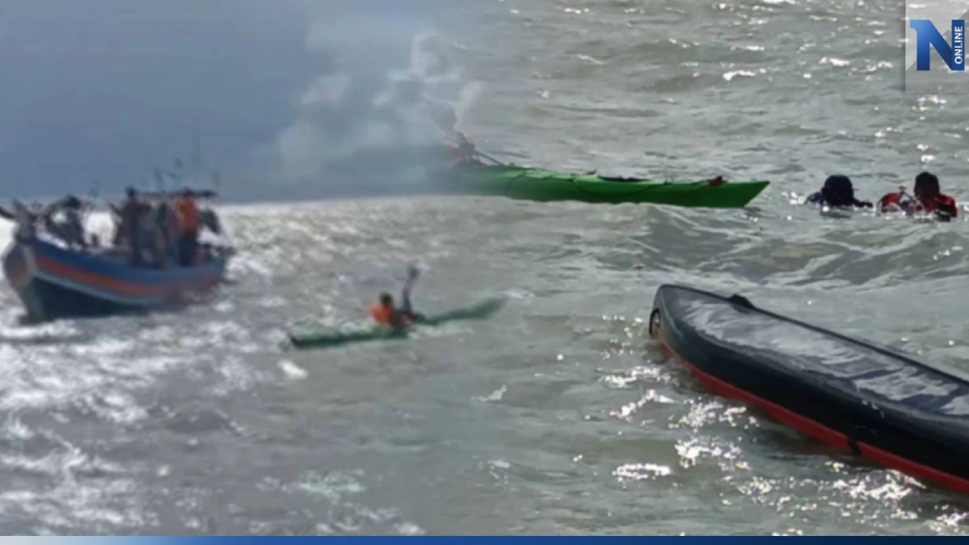 คณะนักกีฬาพายเรือคายัค 30 ชีวิต ปลอดภัยแล้ว หลังเจอคลื่นลมแรงซัดล่มกลางทะเล คณะนักกีฬาพายเรือคายัค 30 ชีวิต ปลอดภัยแล้ว หลังเจอคลื่นลมแรงซัดล่มกลางทะเล