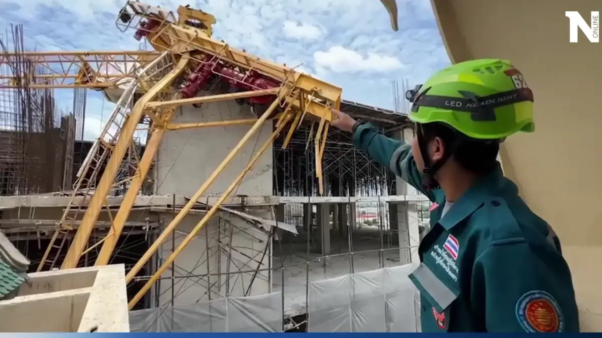 สั่งอพยพผู้ป่วย หลังเครนถล่ม "รพ.พุทธโสธร"งดรับผู้ป่วย ยกเว้นกรณีฉุกเฉิน