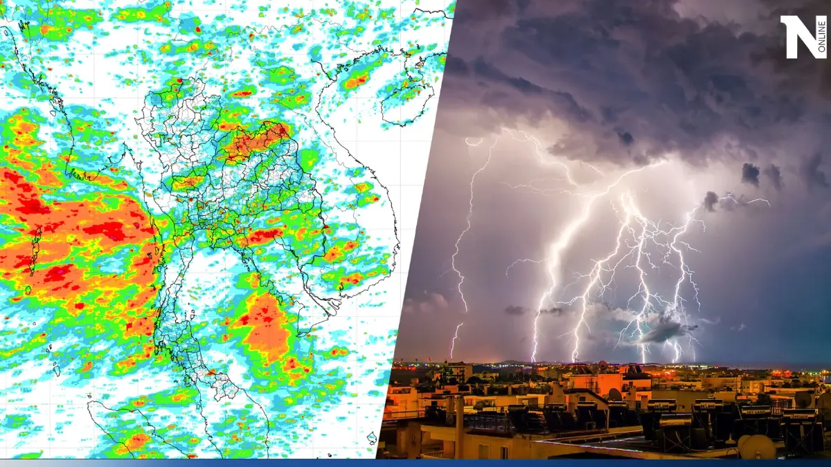 พยากรณ์อากาศวันนี้ กรมอุตุฯ เตือน 34 จว. เหนือ-กลาง-ใต้ รับมือ "ฝนฟ้าคะนอง"