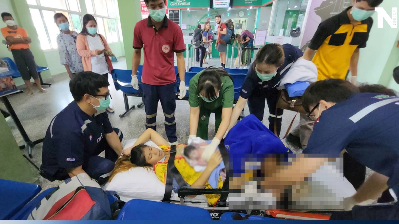 คลอดลูกในสถานีขนส่ง วันแม่แห่งชาติ ปลอดภัยทั้งแม่และลูก แห่ส่องทะเบียนรถ