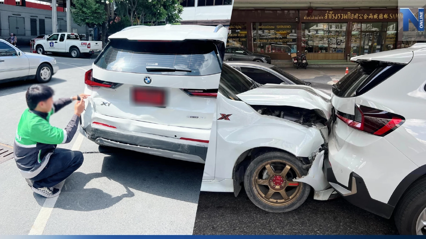 ยังร้อนแรง ไม่แผ่ว! "ออลนิว" รถประกันขาด ชนท้ายรถยุโรปพังยับ