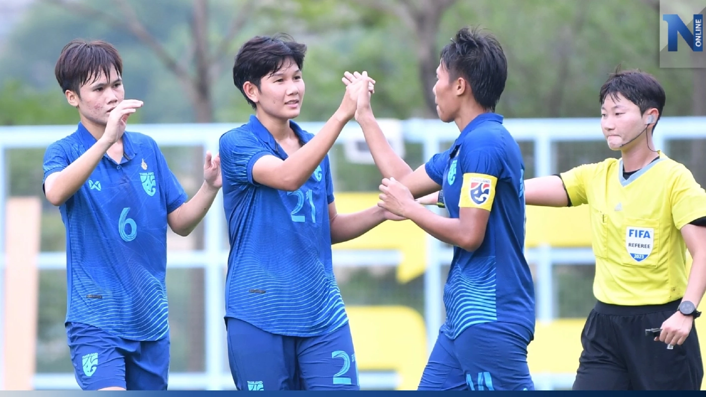 "ฟุตบอลหญิงทีมชาติไทย" อุ่นสวยอัด ฮ่องกง 5-0 เตรียมทีมเอเชียนเกมส์ "ฟุตบอลหญิงทีมชาติไทย" อุ่นสวยอัด ฮ่องกง 5-0 เตรียมทีมเอเชียนเกมส์