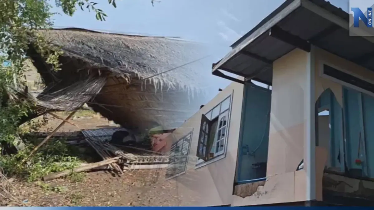 พายุพัดถล่ม ชุมชนบ้านขุนสมุทรจีน บางหลังถล่มคาตา เจ้าของบ้านต้องโดดหนีตาย