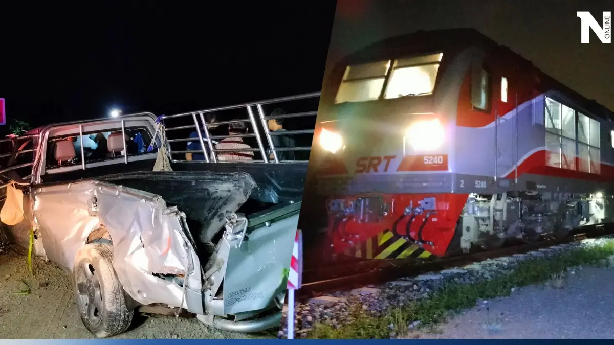 อุทาหรณ์! ฝืนข้ามทางขณะรถไฟมา ม้าเหล็กขยี้กระบะคนงานจับปลา ดับ 8 เจ็บ 3