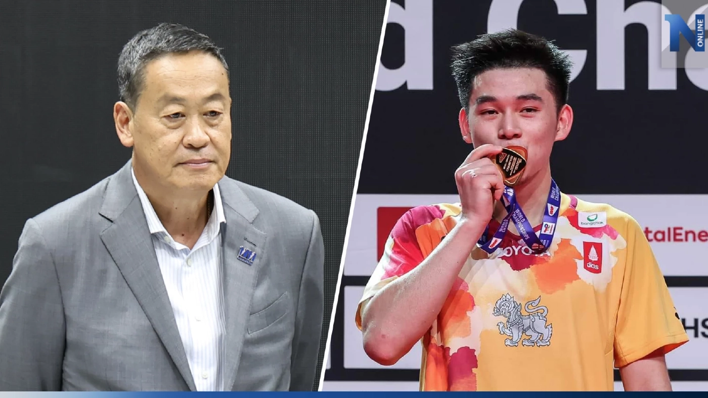 "เศรษฐา" ร่วมยินดี "วิว-กุลวุฒิ" ซิวแชมป์โลกแบดมินตัน