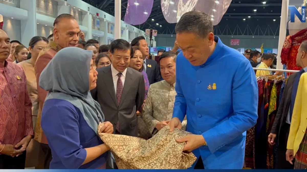 "เศรษฐา" เดินงานโอท็อป ให้กำลังใจผู้ประกอบการ ชวนอุดหนุนสินค้าไทย