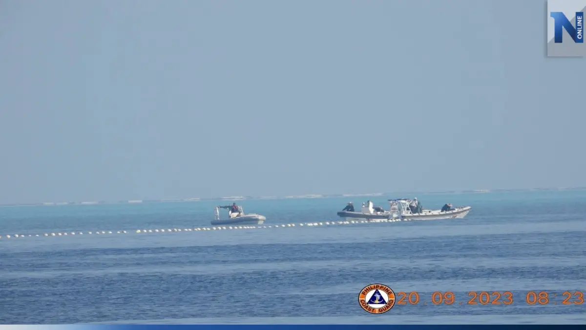 ฟิลิปปินส์ประณามจีนกั้นทุ่นลอยน้ำในทะเลจีนใต้ ฟิลิปปินส์ประณามจีนกั้นทุ่นลอยน้ำในทะเลจีนใต้