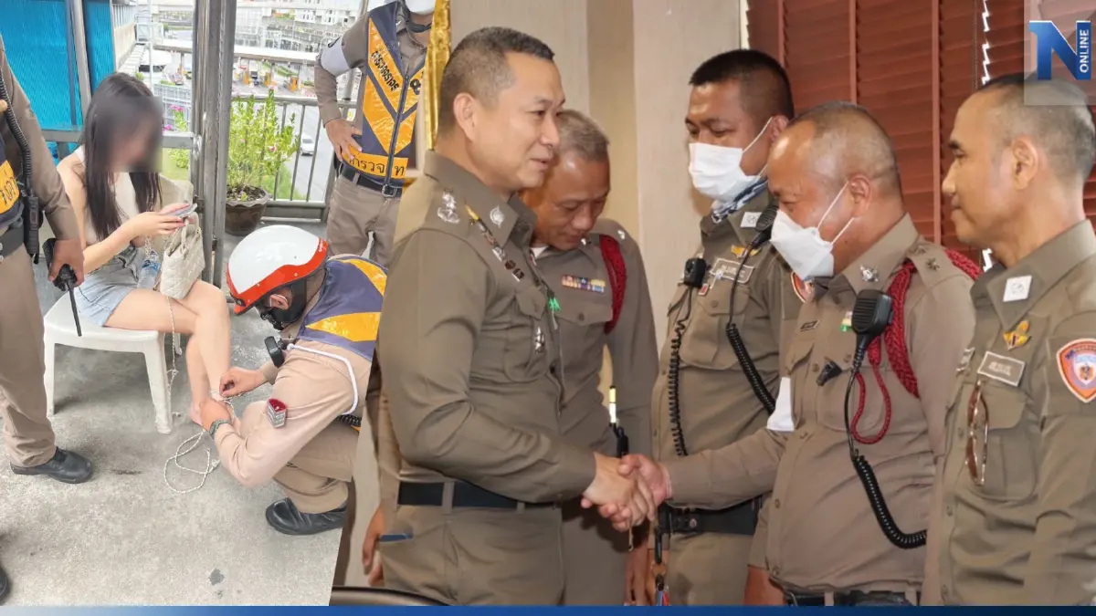 ชื่นชม 4 ตร.สน.ทางด่วน 2 ยกย่อง "สุภาพบุรุษจราจร" สกัดจับหนุ่มจีนอุ้มสาว