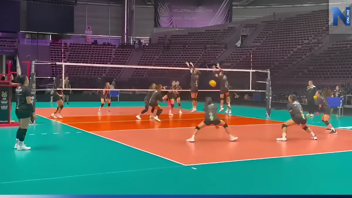 วอลเลย์บอลหญิงทีมชาติไทย ซ้อมสนามจริงก่อนดวล เยอรมนี ศึกคัดโอลิมปิก (คลิป)