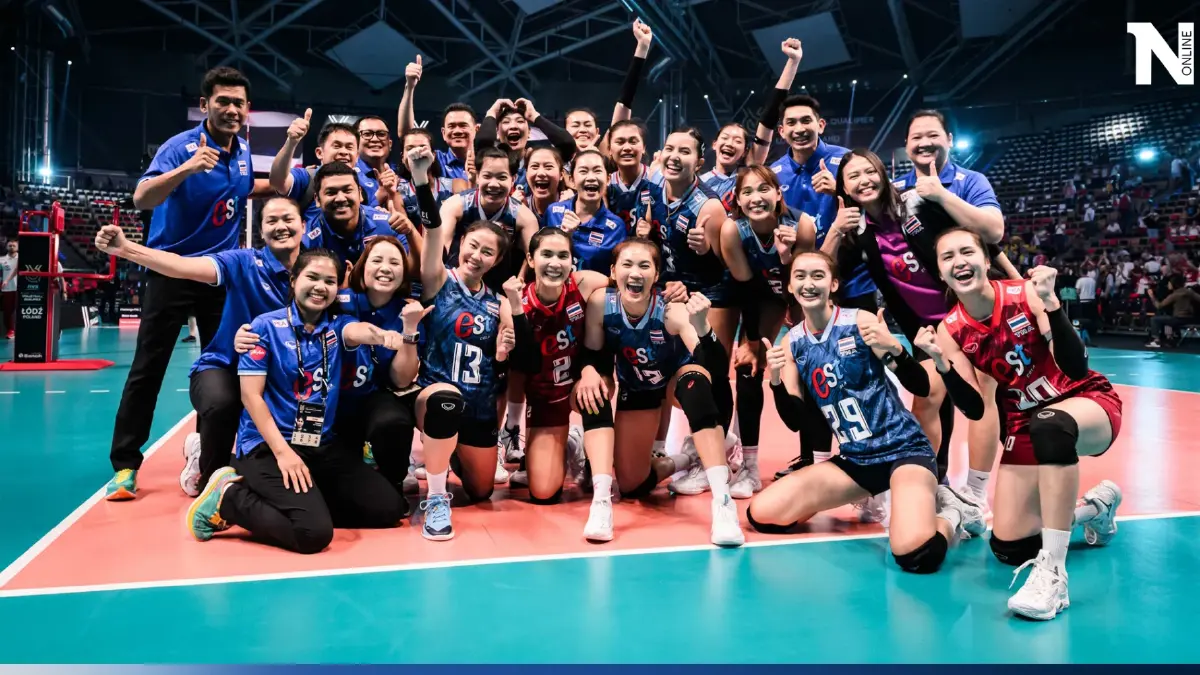เชียร์ต่อคืนนี้!  "ไทย vs สโลวีเนีย" วอลเลย์บอลคัดโอลิมปิกนัด 5 เช็กสถิติ-ลิงก์ชมสด