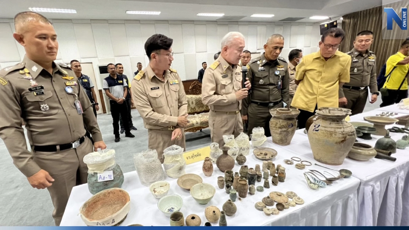 รวบ แก๊งลอบขุดค้นวัตถุโบราณ โพสต์ขายสร้างรายได้ 10 ล้านบาท