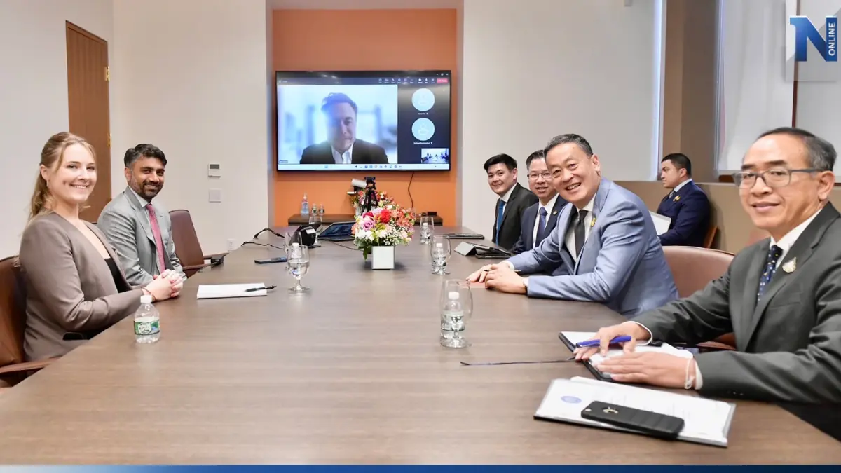 "เศรษฐา" หารือ"อีลอน มัสก์" ยันไทยพร้อมดูแลสิทธิประโยชน์ด้านการลงทุน "เศรษฐา" หารือ"อีลอน มัสก์" ยันไทยพร้อมดูแลสิทธิประโยชน์ด้านการลงทุน