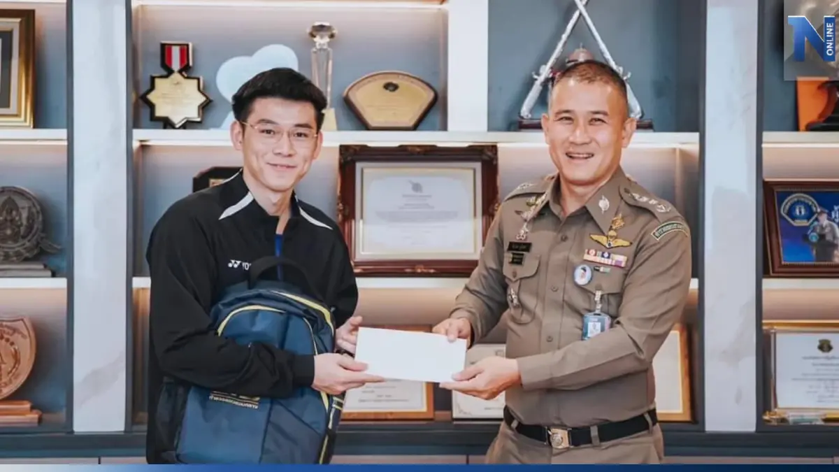 ผบช.ก.แสดงความยินดีกับ "วิว กุลวุฒิ" แชมป์โลกแบดมินตันชายเดี่ยวคนล่าสุด