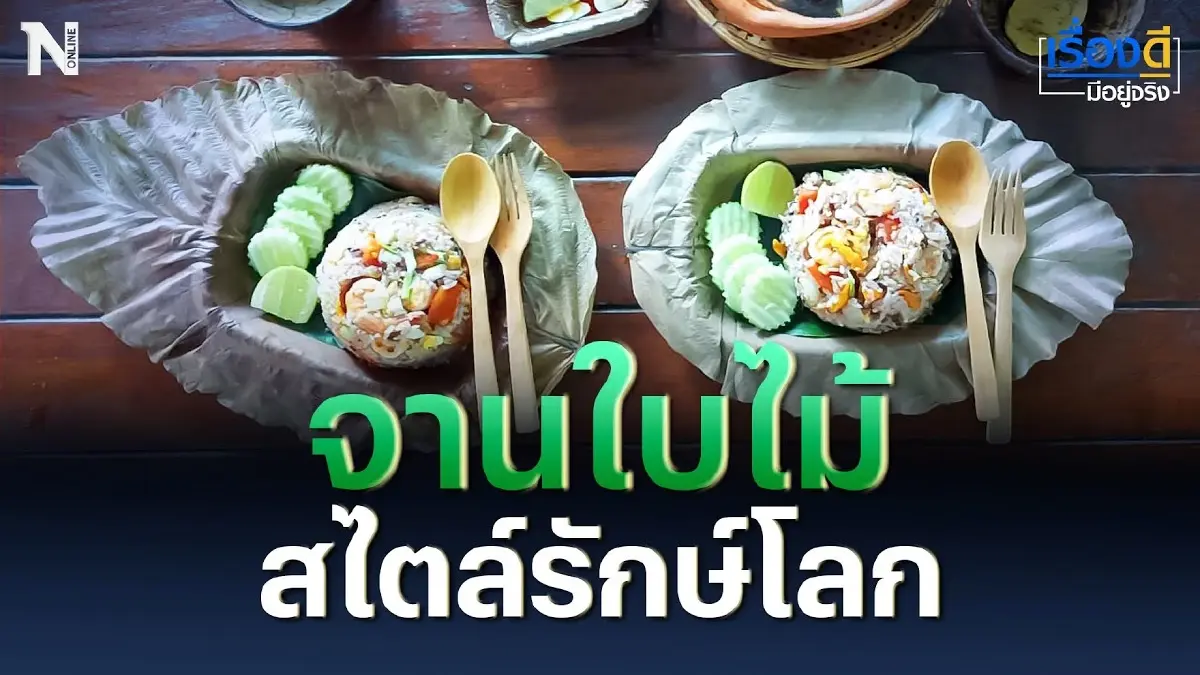 ผู้ใหญ่บ้านปิ๊งไอเดียจานใบไม้ สไตล์รักษ์โลก ผู้ใหญ่บ้านปิ๊งไอเดียจานใบไม้ สไตล์รักษ์โลก