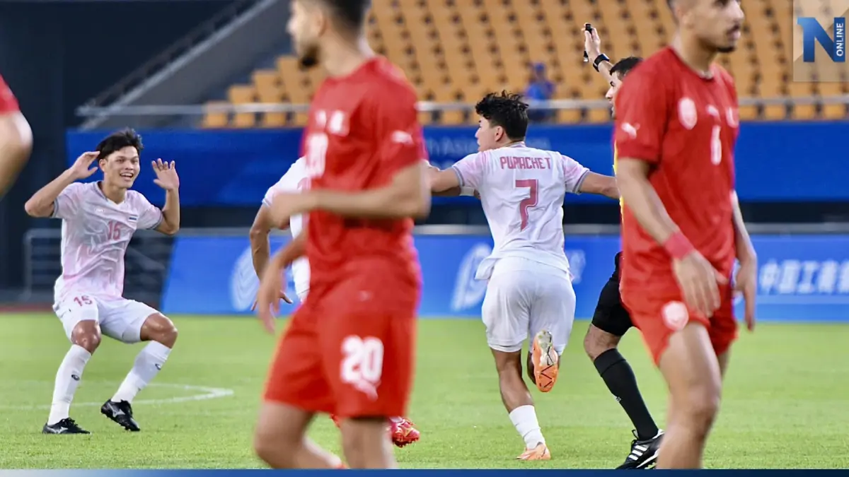 ทีมชาติไทย ไล่เจ๊า บาห์เรน ช่วงทดเจ็บ ประเดิมแต้มแรกฟุตบอลชายเอเชียนเกมส์ ทีมชาติไทย ไล่เจ๊า บาห์เรน ช่วงทดเจ็บ ประเดิมแต้มแรกฟุตบอลชายเอเชียนเกมส์