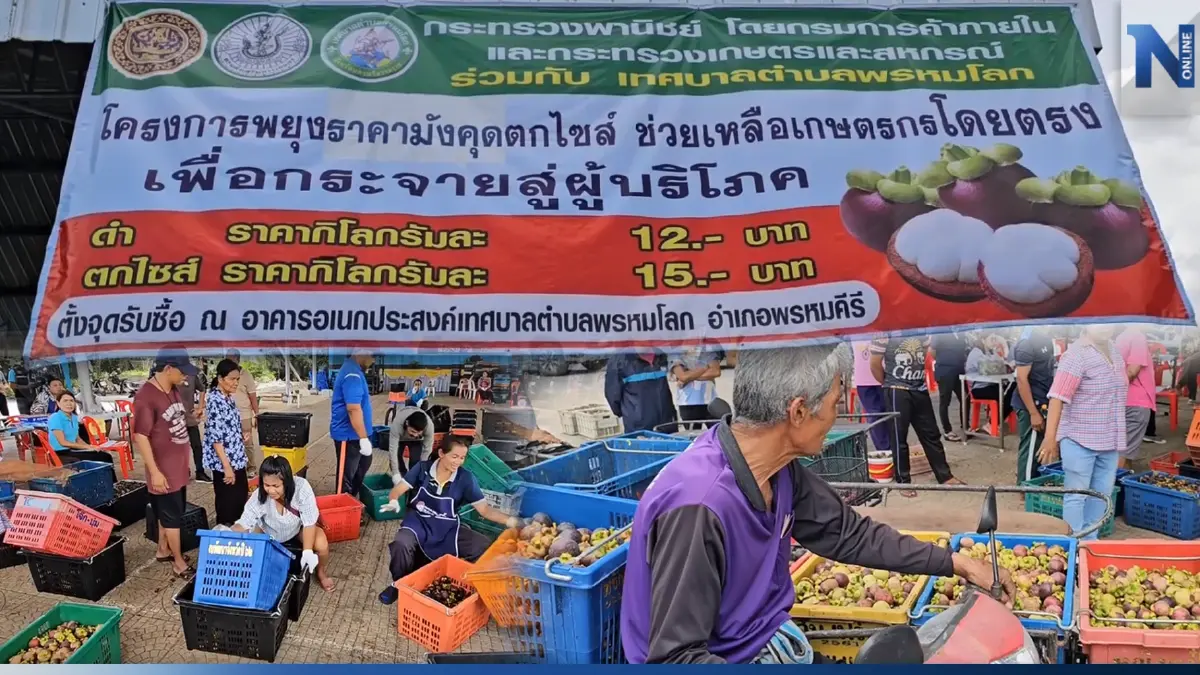 ชาวสวนยิ้มร่า "ธรรมนัส" จัดจุดรับซื้อมังคุดคาดทะลุ 1 พันตัน ชาวสวนยิ้มร่า "ธรรมนัส" จัดจุดรับซื้อมังคุดคาดทะลุ 1 พันตัน