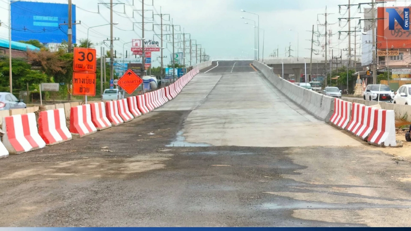 เปิดใช้แล้วสะพานข้ามแยกบางพระ หลังก่อสร้างนานกว่า 3 ปี