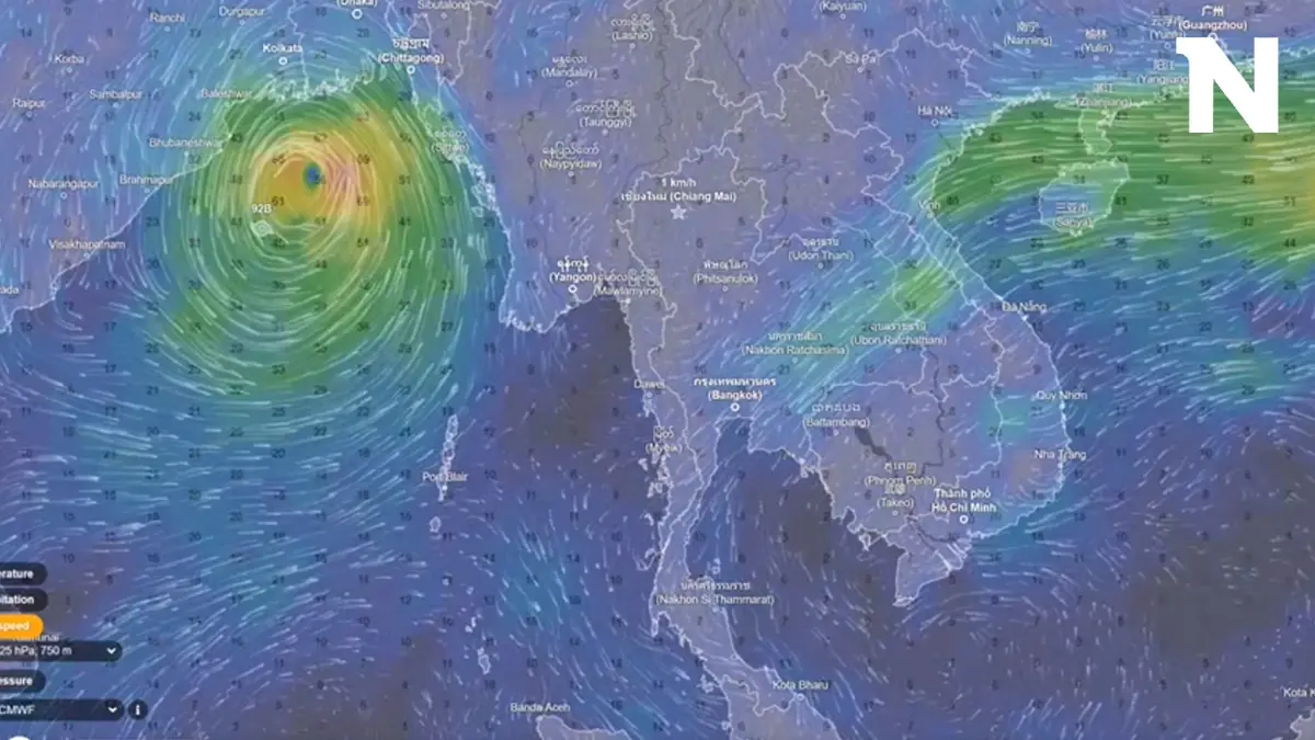 พยากรณ์อากาศวันนี้ กรมอุตุฯ แจ้งพิกัด“ฝนตกหนัก” จับตาพายุไซโคลน“ฮอมูน”