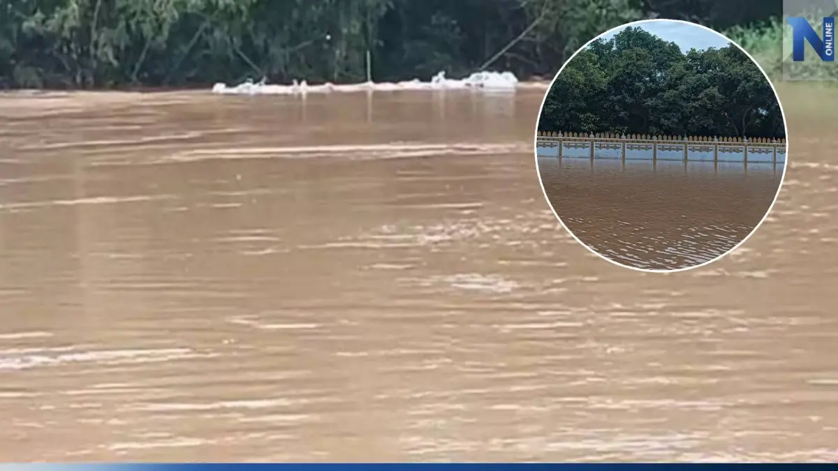 ฝนตกหนัก พนังกั้นแม่น้ำชีขาด น้ำทะลักท่วมวัด-บ้านเรือน ฝนตกหนัก พนังกั้นแม่น้ำชีขาด น้ำทะลักท่วมวัด-บ้านเรือน