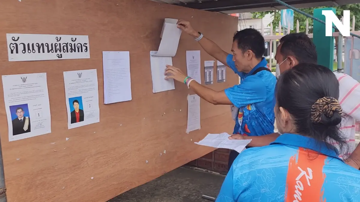 เลือกตั้งนายก อบจ.กาญจน์ คึกคักตั้งแต่เช้า เลือกตั้งนายก อบจ.กาญจน์ คึกคักตั้งแต่เช้า