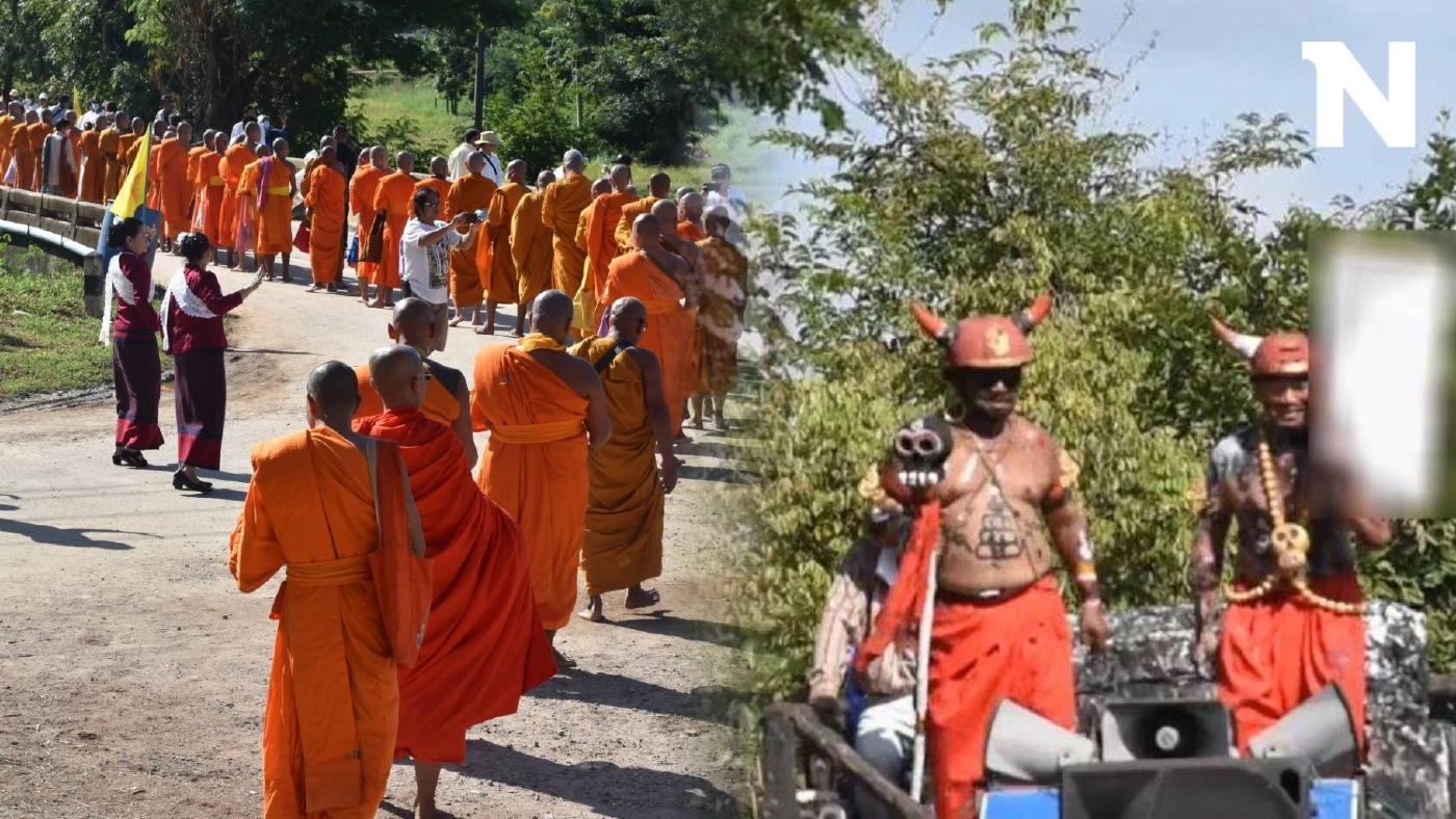 พุทธศาสนิกชน-นทท. ร่วมตักบาตรเทโว ส่องเลขยมบาล งานบุญปล่อยเปรต