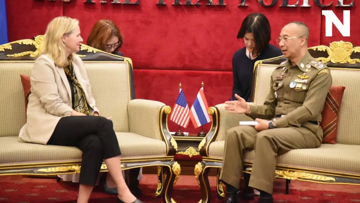 ผบ.ตร.ต้อนรับคณะทูตสหรัฐ ร่วมหารือปัญหาค้ามนุษย์ เล็งผลประเทศเพื่อนบ้าน