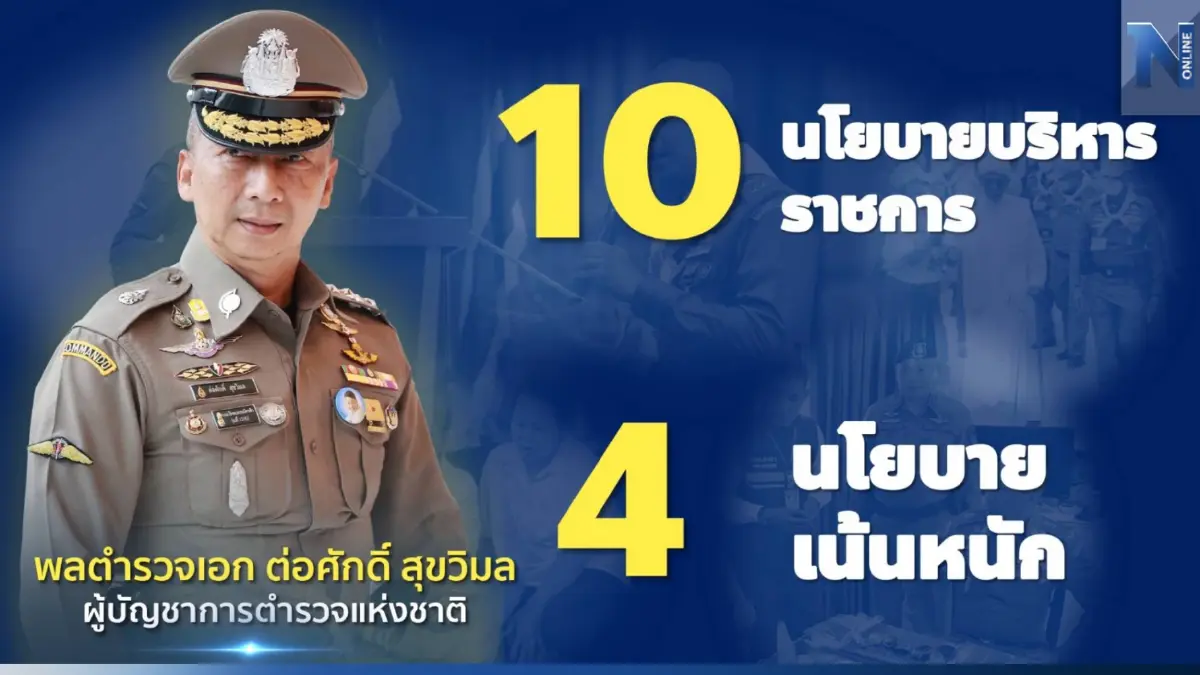 เปิด 10 นโยบายบริหารราชการ ผบ.ตร.คนที่ 14 "บิ๊กต่อ"