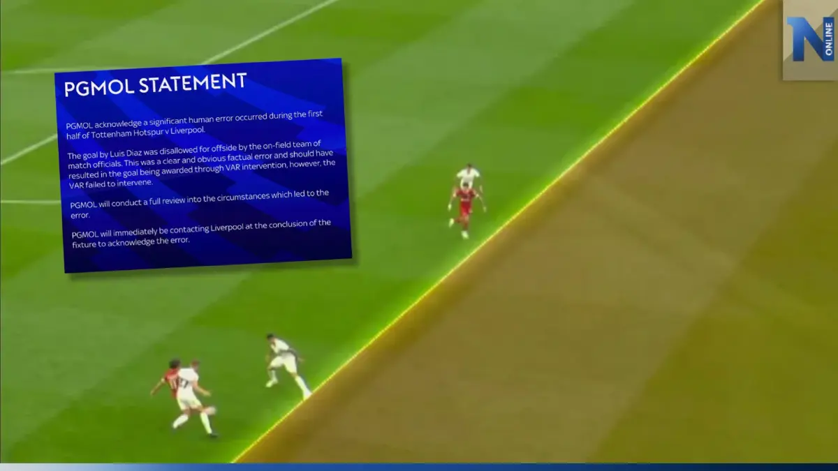 องค์กรผู้ตัดสินยอมรับความรับผิดพลาดเกม สเปอร์ส-ลิเวอร์พูล "คล็อปป์" บ่น ขอโทษไม่ช่วยอะไร