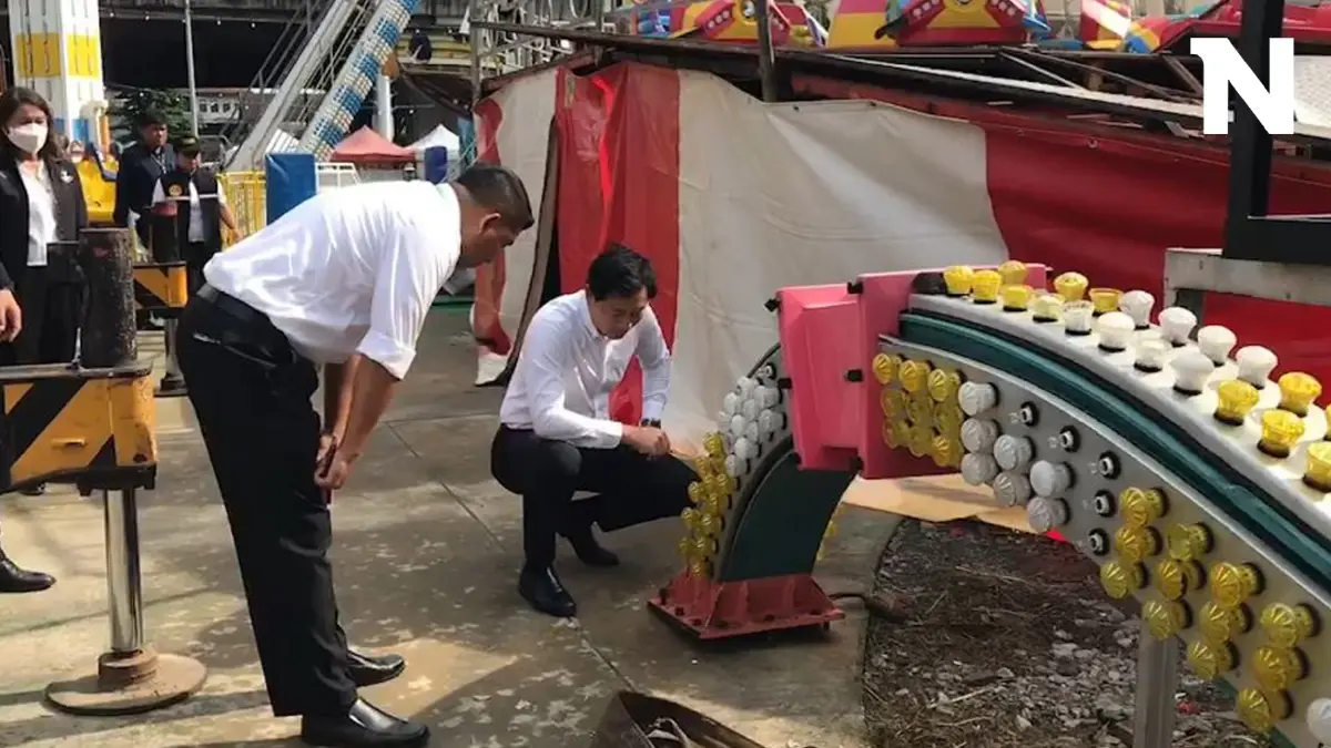 พบเครื่องเล่น "ปลาหมึกยักษ์" เชื่อมที่นั่งแทนนอตยึด จนชำรุดหล่นกระแทกพื้น