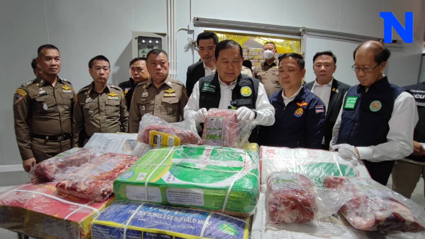 จับเนื้อควายเถื่อน ลักลอบนำเข้าจากอินเดีย 75 ตัน มูลค่า 15 ล้านบาท