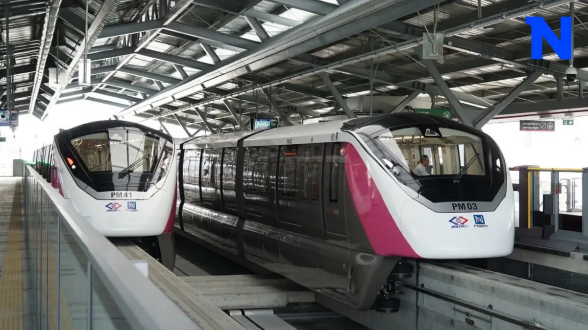 ขยายเวลานั่งฟรี ! รถไฟฟ้าสายสีชมพู ก่อนเก็บค่าโดยสารเชิงพาณิชย์