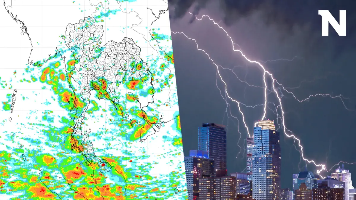 พยากรณ์อากาศวันนี้ กรมอุตุ เตือน 3 ภาค เปิดพิกัดเสี่ยง"ฝนตกหนัก" กทม.โดนด้วย