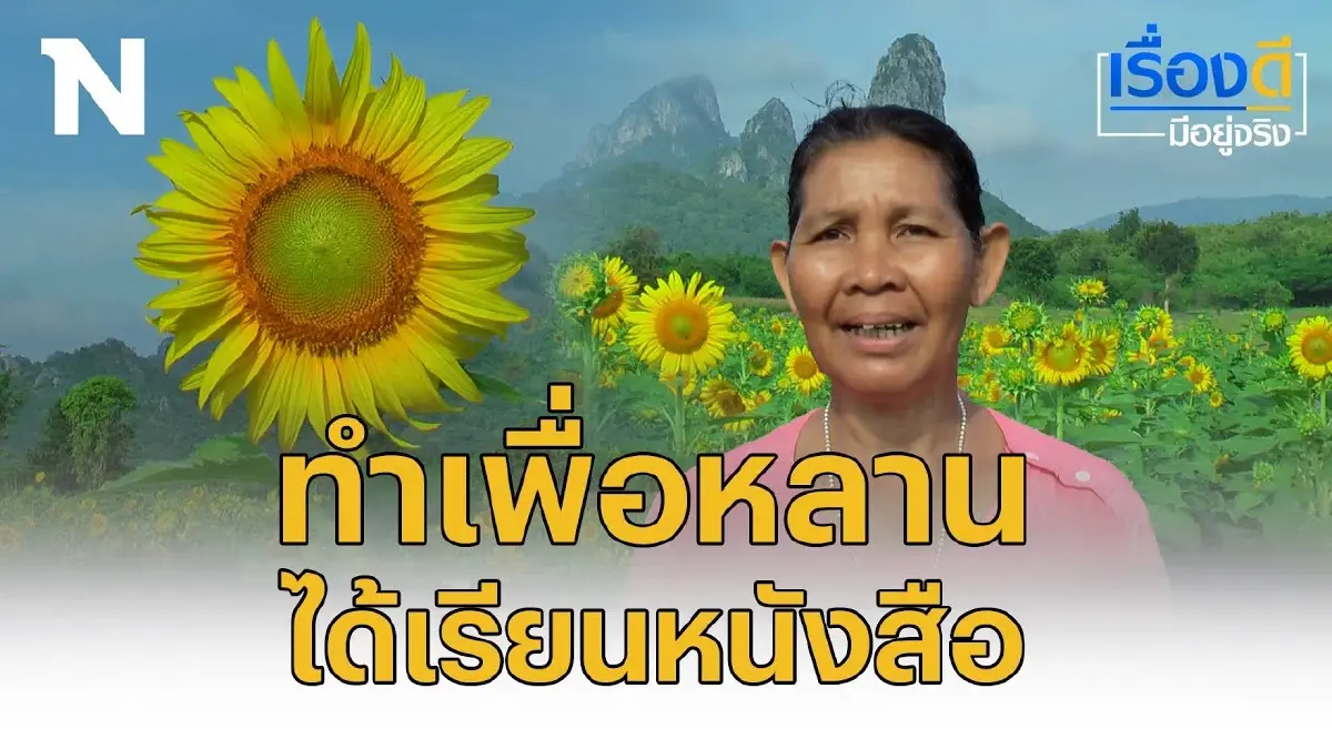 เปิดทุ่งทานตะวัน หาทุนการศึกษา ให้หลานทั้ง 2 เปิดทุ่งทานตะวัน หาทุนการศึกษา ให้หลานทั้ง 2