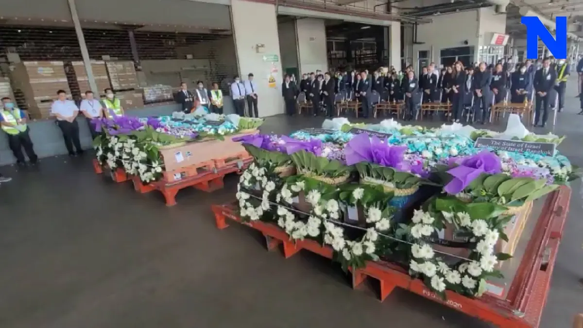 รับร่าง 8 แรงงานล็อตสุดท้าย จากทั้งหมด 34 ราย อิสราเอลยันถึงไทยครบแล้ว รับร่าง 8 แรงงานล็อตสุดท้าย จากทั้งหมด 34 ราย อิสราเอลยันถึงไทยครบแล้ว