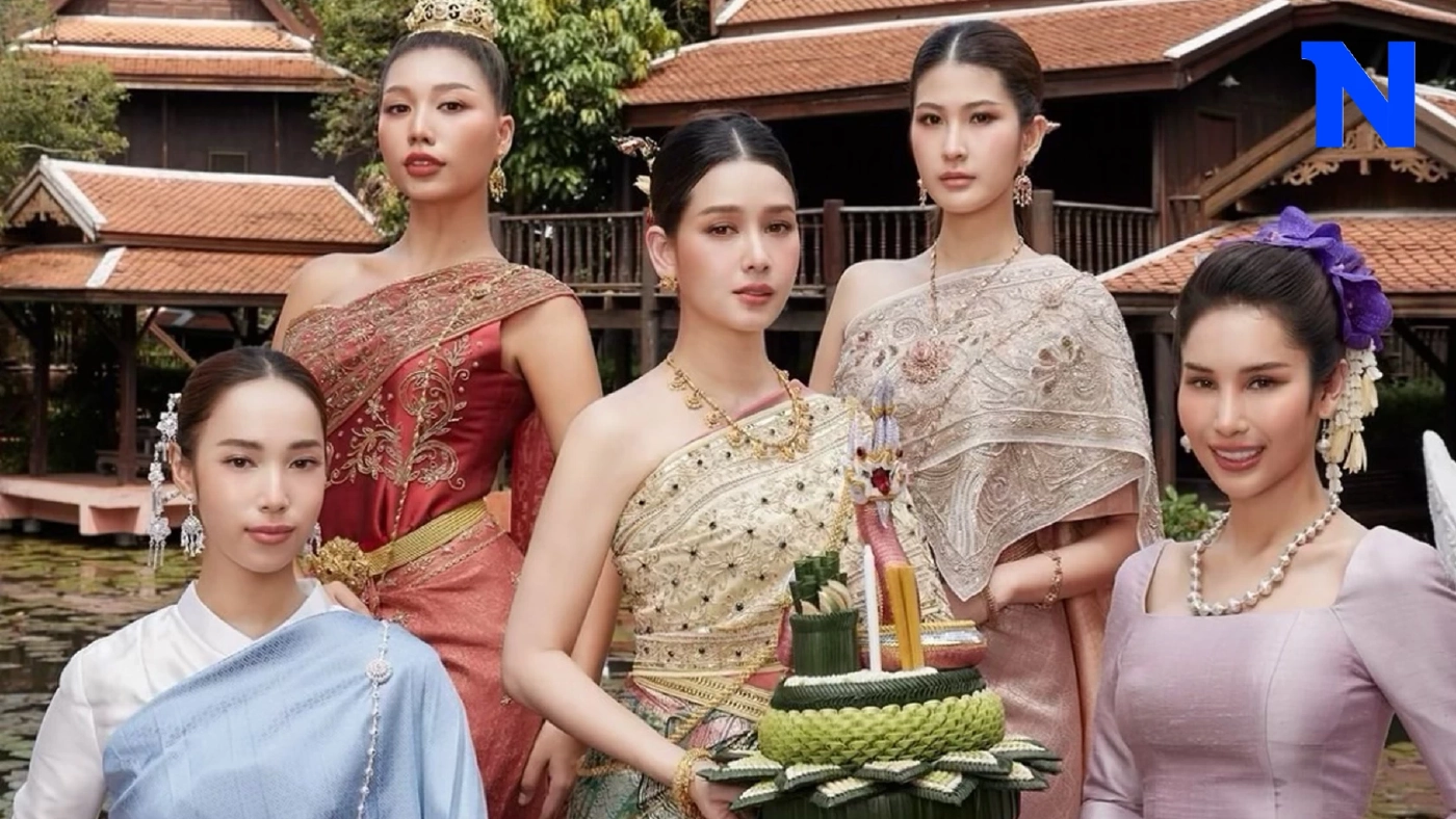 “โม อมีนา” ควงลูกทีมนางร้ายป้ายแดง แต่งชุดไทยสืบสานประเพณี "ลอยกระทง 2566"