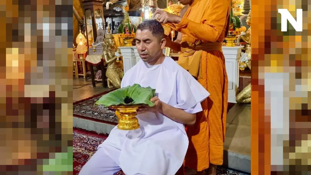 เข้าสู่ร่มกาสาวพัสตร์ "บิ๊กโจ๊ก" ปลงผมลาบวช ที่วัดไทยพุทธคยา อินเดีย เข้าสู่ร่มกาสาวพัสตร์ "บิ๊กโจ๊ก" ปลงผมลาบวช ที่วัดไทยพุทธคยา อินเดีย