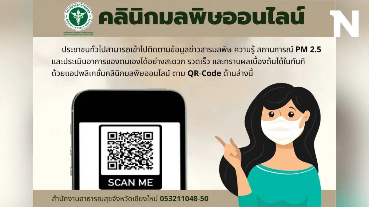 ชวนรู้จัก "คลินิกมลพิษออนไลน์" ลดความเสี่ยงผลกระทบสุขภาพจากวิกฤตหมอกควัน