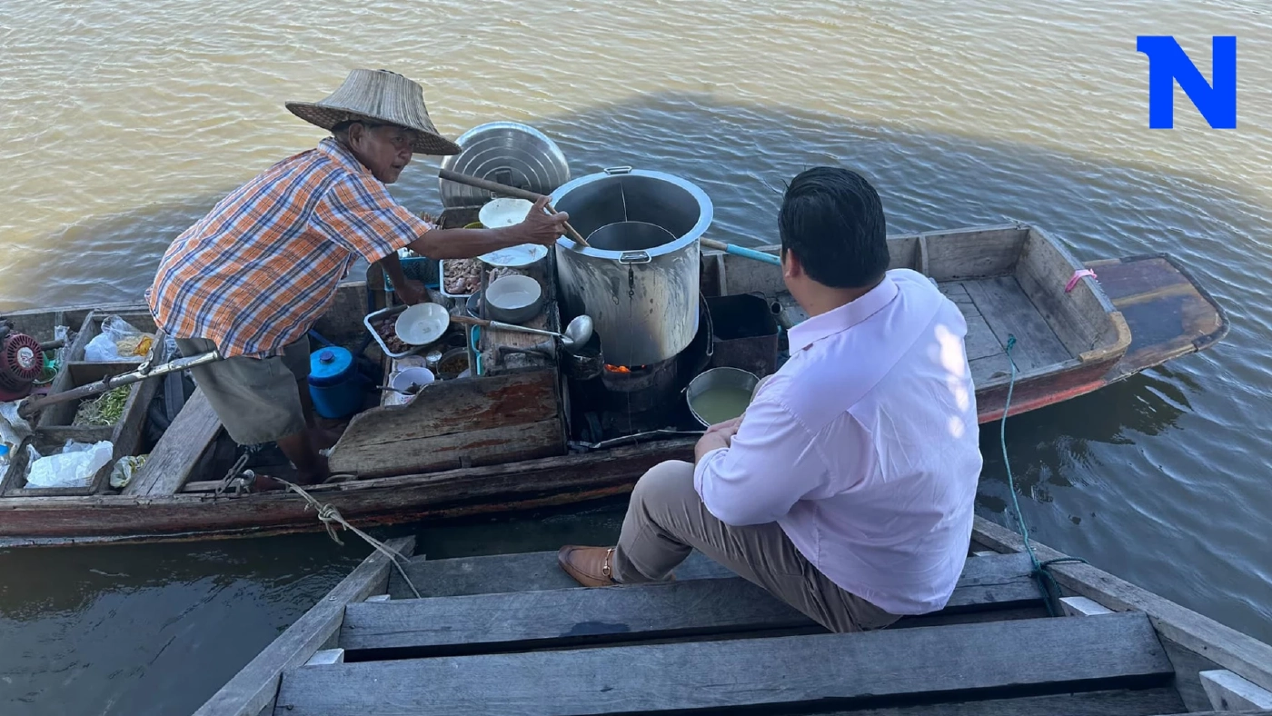 วิถีไทย "ท่านอ้น" โพสต์ภาพ ก๋วยเตี๋ยวเรือริมน้ำ คลองบางกอกน้อย