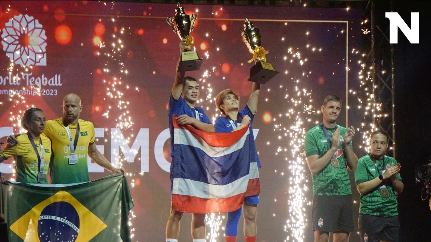 ไทยเบิ้ลแชมป์ศึกเทคบอลโลก 2023 "โรนัลดินโญ่" หนุนสุดตัวบรรจุโอลิมปิก