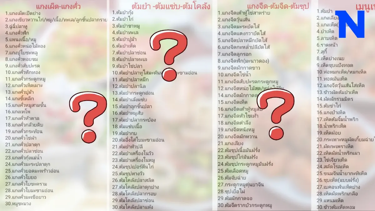 จบปัญหาโลกแตก วันนี้กินอะไรดี? สาวโพสต์รวบเมนูอาหารไทย บอกหน่อยชอบเมนูไหน