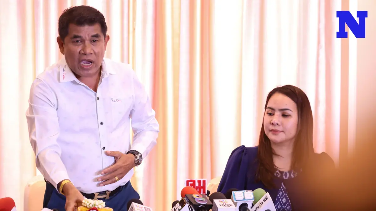 มาช่วย! "เจ๋ง ดอกจิก" ควง "การ์ตูน" แถลงยันไม่เกี่ยวข้องแก๊งรีดทรัพย์