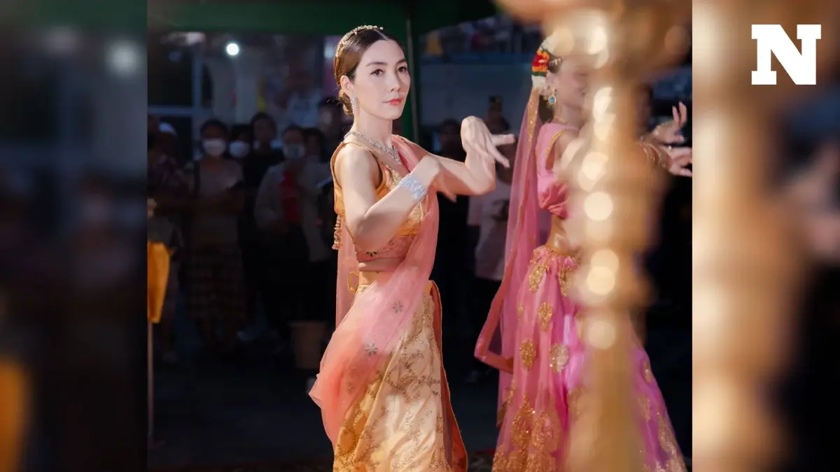 "วุ้นเส้น วิริฒิพา" มูไม่หยุด จัดเต็มเครื่องเพชร 16 ล้าน รำถวายพระแม่ลักษมี