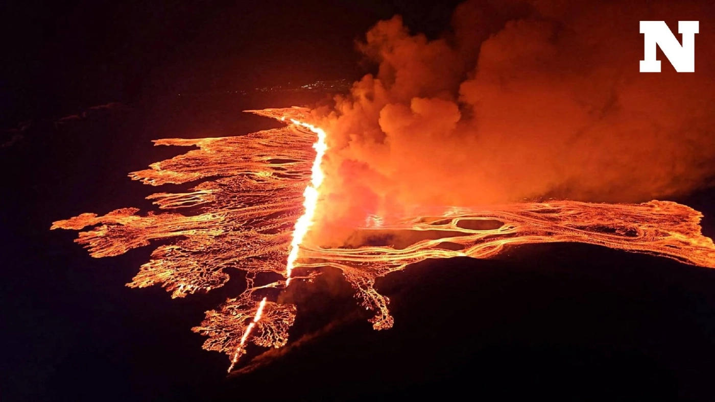 ภูเขาไฟไอซ์แลนด์ปะทุพ่นลาวา อพยพคนจากบลูลากูน