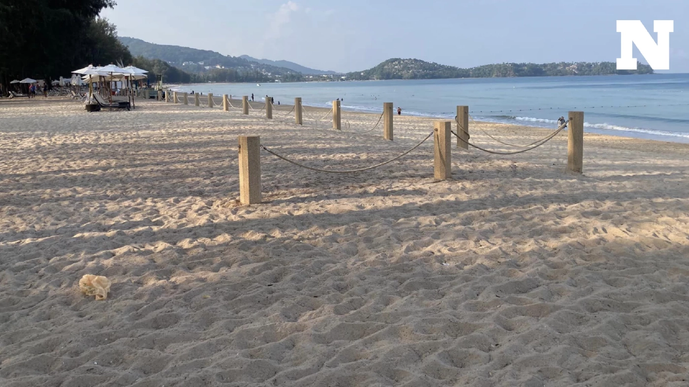 โผล่อีก "หาดเลพัง" ภูเก็ต โซเชียลชี้เป้าปักเสากั้นเขตพื้นที่ส่วนตัว
