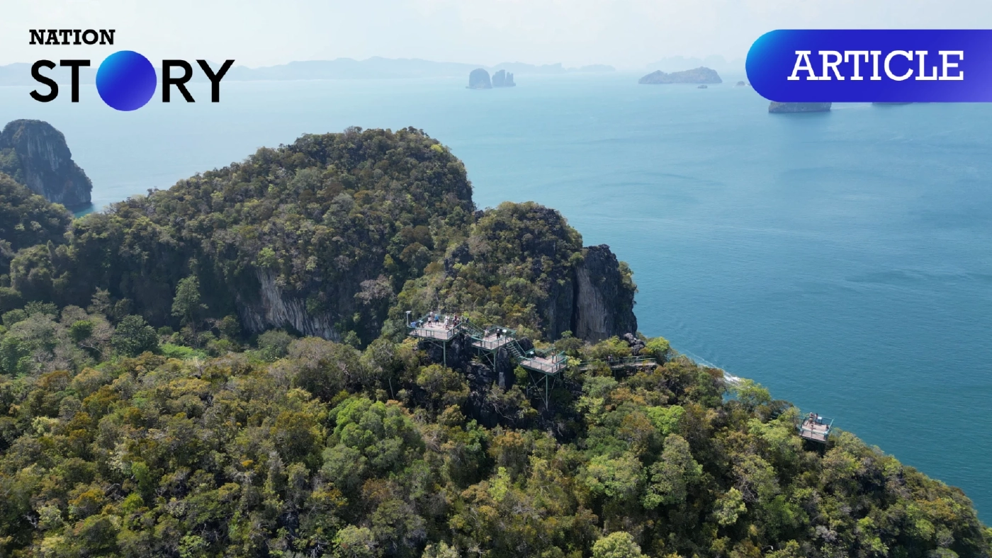 ชวนมาเที่ยวทะเลกระบี่ พิชิตบันได 419 ขั้น เช็กอินจุดชมวิวเกาะห้อง 360 องศา