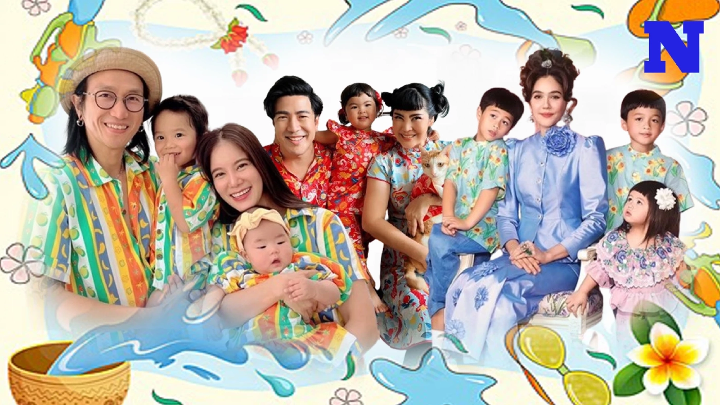 รวมความน่ารักทายาทคนบันเทิงสุดคิ้วท์ ใส่ชุดไทย ประแป้งส่งท้ายสงกรานต์