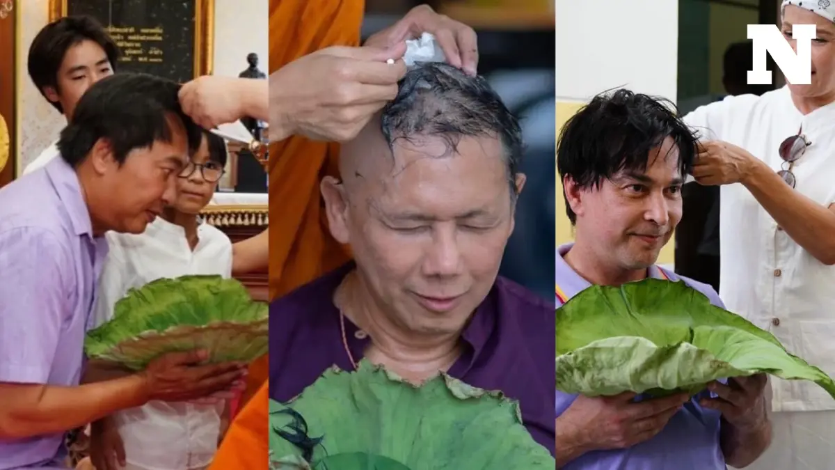 เปิ้ลนาคร - จอห์นนี่ - ต้น สุชาติ ปลงผมเตรียมตัวบวช ศึกษาพระธรรม ที่ศรีลังกา